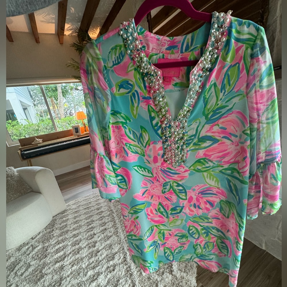 NWOT Lilly Pulitzer Elenora Silk Dress XS OBO